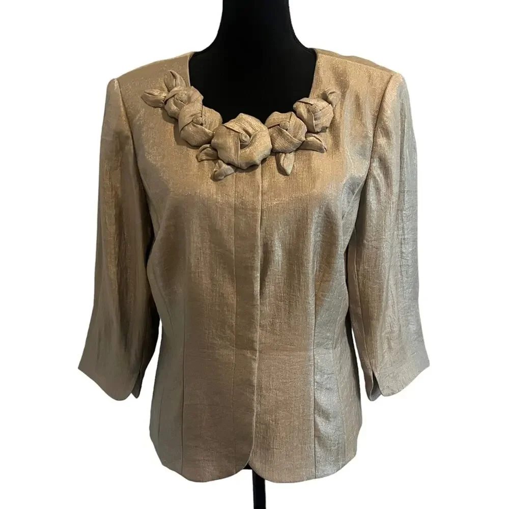 Victor Costa Size 10/12 Vintage 2PC Skirt Suit Blazer Jacket